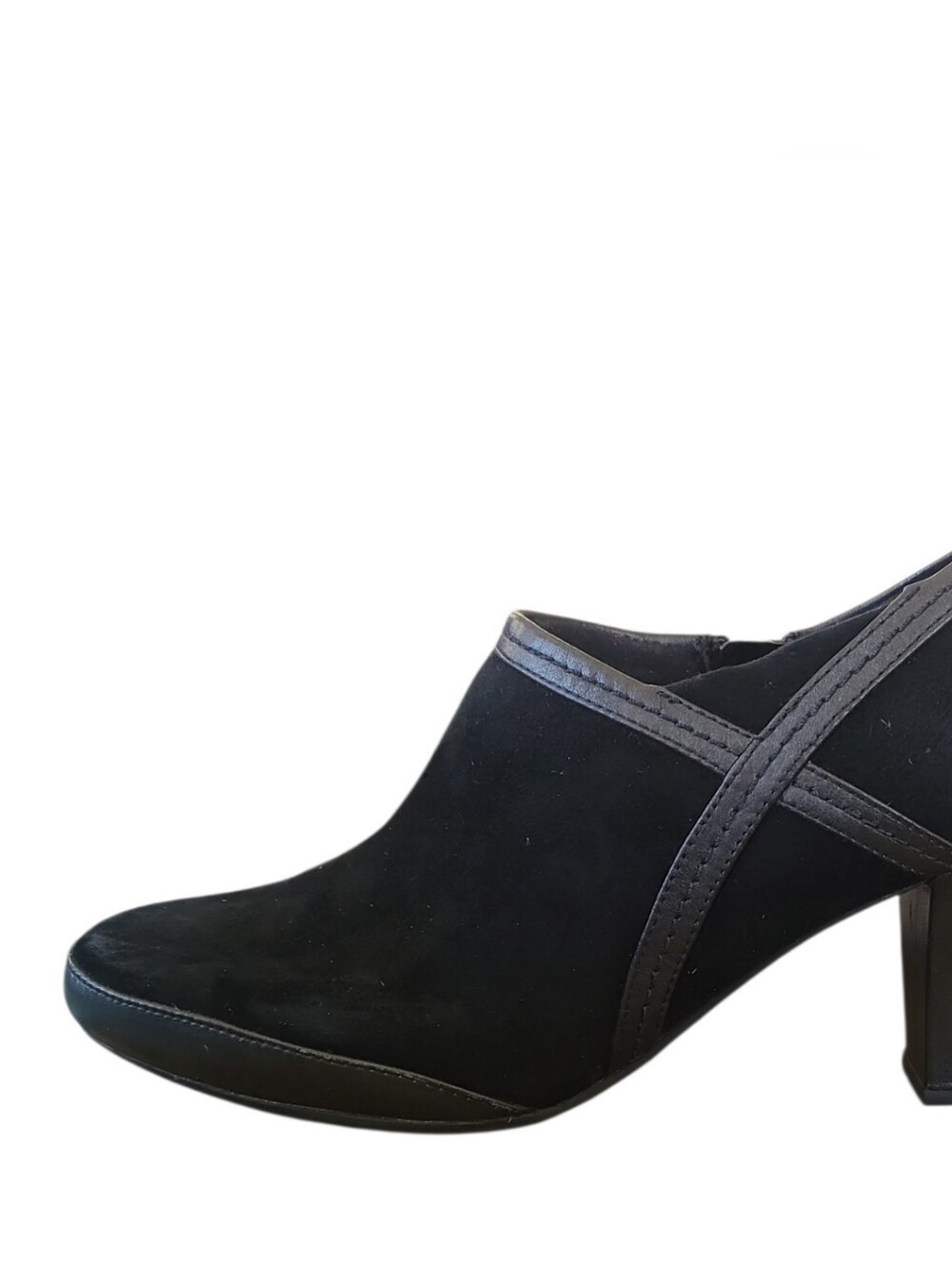 Clarks Artizan Suede Heeled Shootie Bootie Comfort Womens Size 9.5